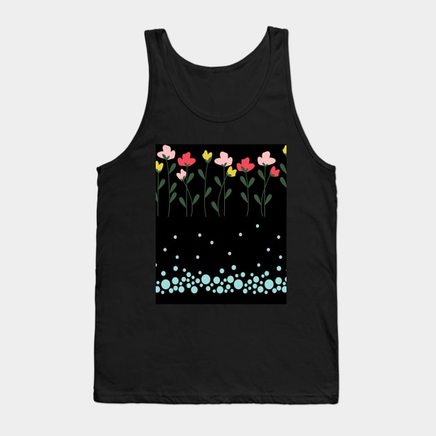 Unique Floral Pattern Tank Top by Designdaily